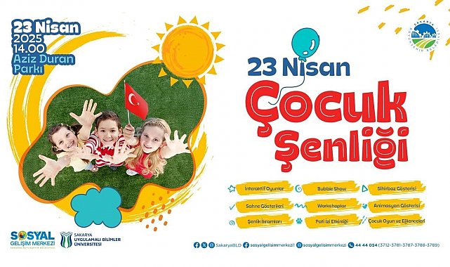 Sakarya Büyükşehir'den çocuklara 23 Nisan şenliği