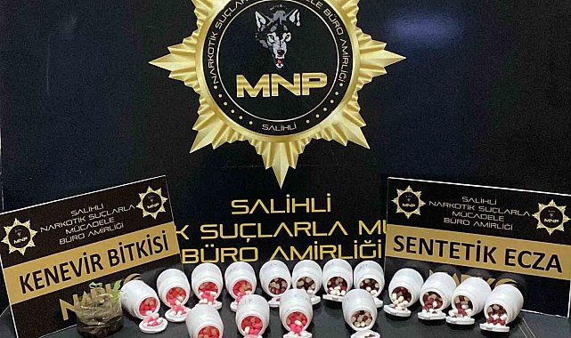 Salihli'de 817 sentetik ecza hapı ele geçirildi