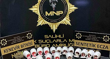Salihli'de 817 sentetik ecza hapı ele geçirildi
