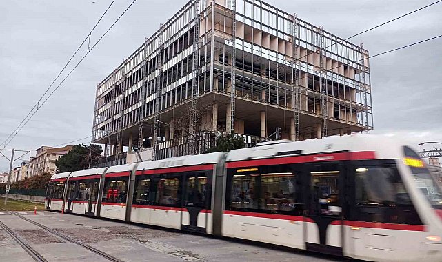 Samsun Şehir Kütüphanesi yüzde 38'e ulaştı: Dış kaplaması yapılıyor