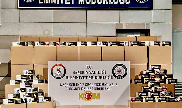 Samsun'da 1 milyon 920 bin adet kaçak makaron ele geçirildi