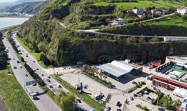 Samsun'da 3 kişinin öldüğü heyelan bölgesi havadan görüntülendi