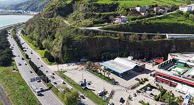 Samsun'da 3 kişinin öldüğü heyelan bölgesi havadan görüntülendi