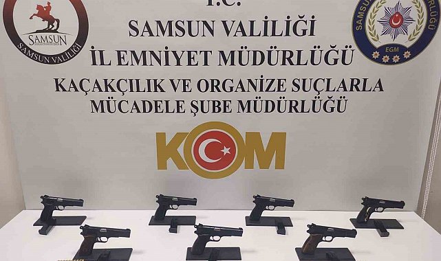 Samsun'da 7 adet tabanca ele geçirildi: 3 gözaltı