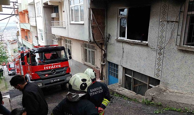 Samsun'da ev yangını