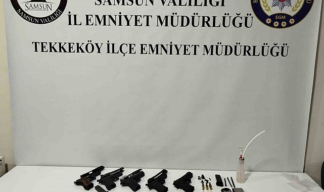 Samsun'da silah ve uyuşturucu operasyonu