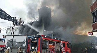 Sancaktepe'de fabrika yangını