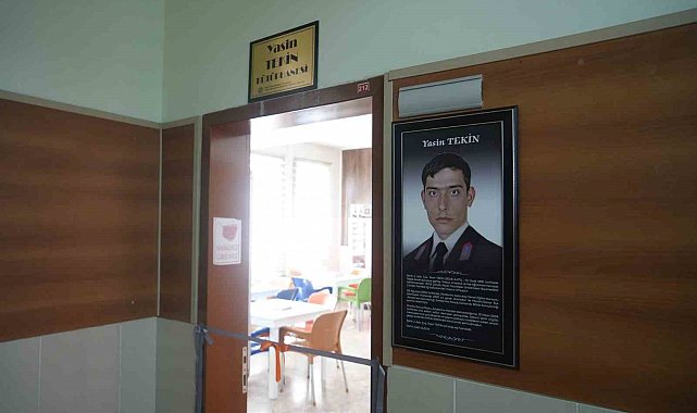 Şehit Yasin Tekin'in adı okula açılan kütüphanede yaşatılacak