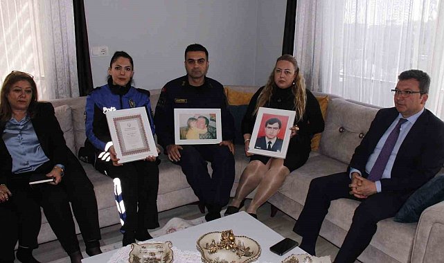 Serik protokolü, şehit polisin kızını ziyaret etti