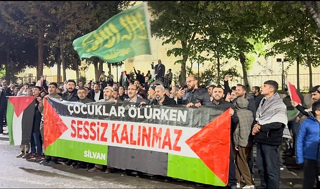 Silvan'da "Çocuklar ölürken, sessiz kalma" yürüyüşü düzenlendi