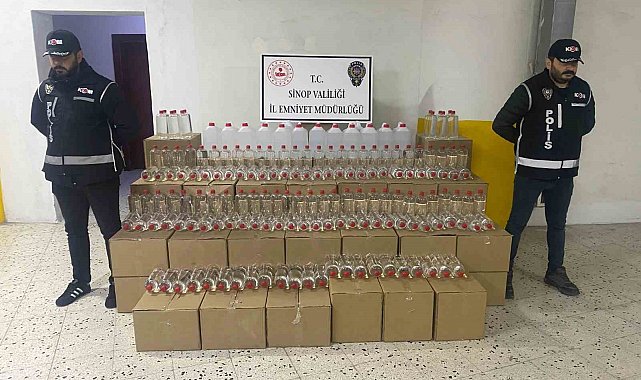 Sinop'ta bin 300 litre sahte alkol ele geçirildi