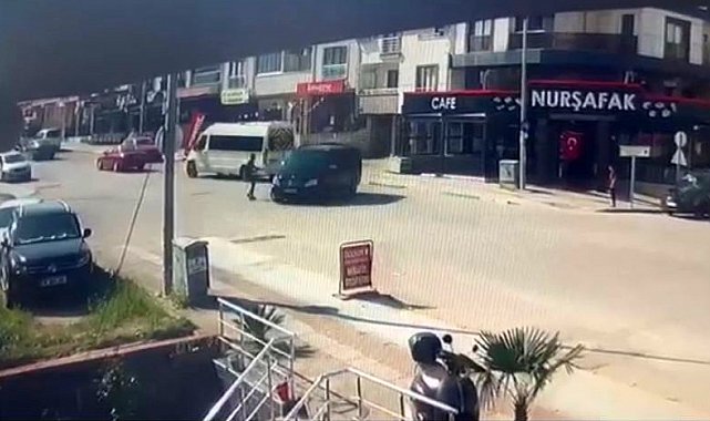 Sürücüsüz araç harekete geçti, facia böyle teğet geçti