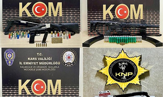 Susuz'da silah ve mühimmat ele geçirildi