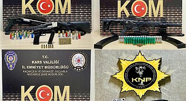 Susuz'da silah ve mühimmat ele geçirildi