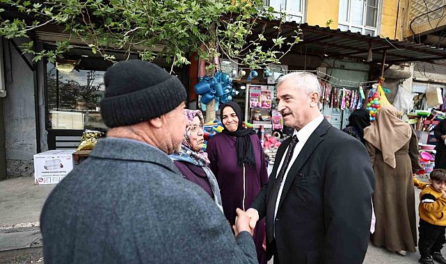 Tahmazoğlu, semt pazarı esnafını ziyaret etti