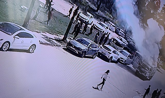 Tatbikat gerçek oldu, yanan kamyoneti eğitim alan personel söndürdü