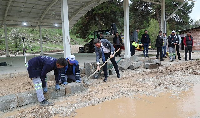 Tavas Belediyesi sezon öncesi sosyal tesislerin bakımlarını yapıyor