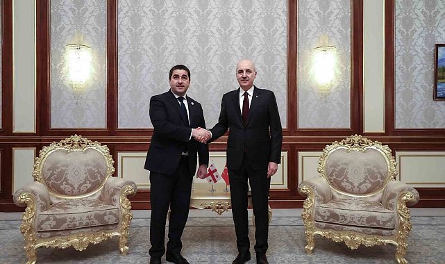 TBMM Başkanı Kurtulmuş, Gürcistan Parlamento Başkanı Papuashvili ile görüştü