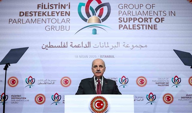 TBMM Başkanı Kurtulmuş, İstanbul'da Filistin'i Destekleyen Parlamentolar Grubu Toplantısında konuştu: