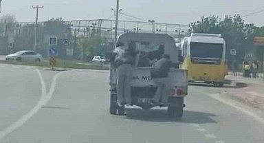 Tehlikeli yolculuk kamerada