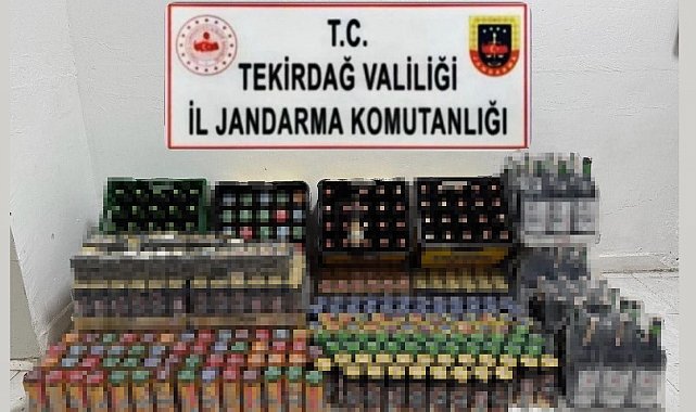 Tekirdağ'da 286 litre kaçak içki ele geçirildi