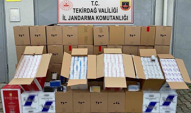 Tekirdağ'da jandarmadan makaron operasyonu: 550 bin boş makaron ele geçirildi