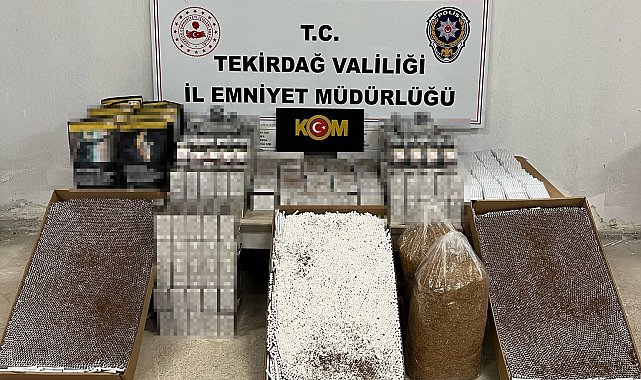 Tekirdağ'da tütün mamulü kaçakçılığı operasyonunda 2 tutuklama