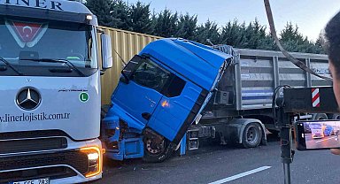 TEM'de yavaşlayan trafik zincirleme kazayı beraberinde getirdi