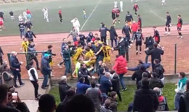 Terme'de futbol müsabakası kavgayla sonlandı
