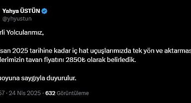 THY'de yeni tavan fiyat