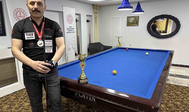 Tokatlı bilardo sporcusu Avrupa şampiyonasında kupa hedefliyor