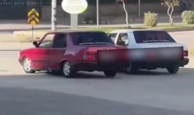 Trafikte drift atarak tehlike saçan 2 Tofaş'a 148 bin TL ceza
