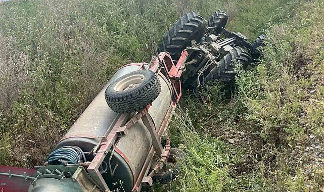Traktör altında kalan sürücü hayatını kaybetti