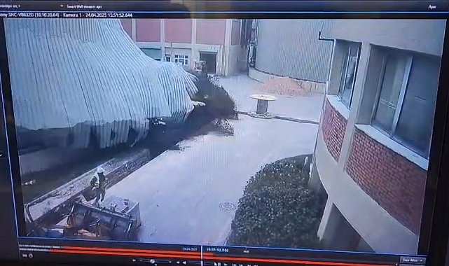 Tuzla'da arıtma tesisindeki patlama anı güvenlik kamerasına yansıdı
