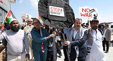 Uluslararası emek örgütleri Gazze için eylem düzenledi