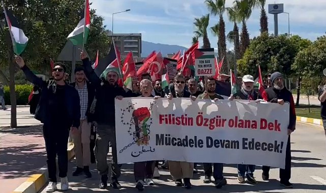 Üniversite öğrencilerinden Gazze'ye destek yürüyüşü