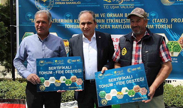 Uşak'ta çiftçilere destek