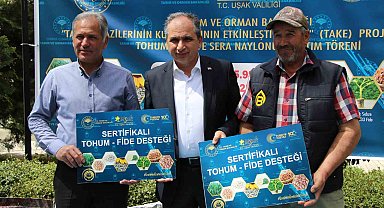 Uşak'ta çiftçilere destek