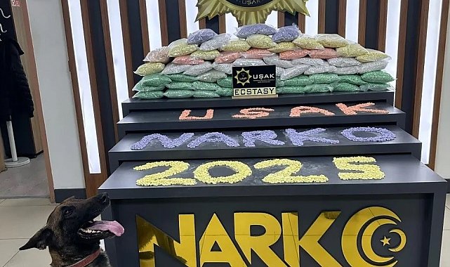 Uşak'ta çok sayıda uyuşturucu hap ele geçirildi