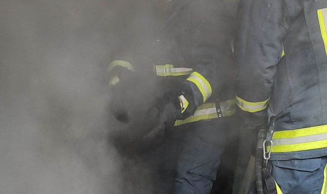 Van'da odunluk yangını