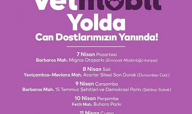 Vetmobil Ataşehir'in mahallelerinde hizmette