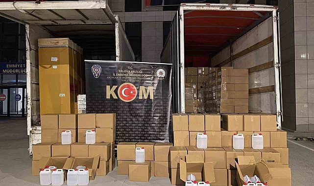 Yalova'da bin 500 litre etil alkol ele geçirildi
