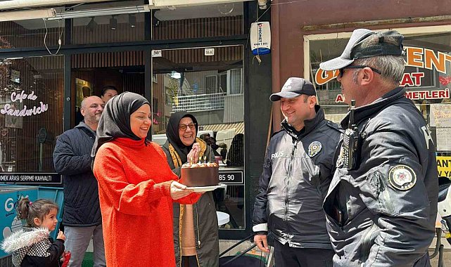 Yalova'da kavga ihbarına giden polislere pasta sürprizi