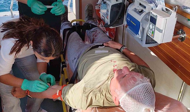 Yaralı turiste hızlı müdahale