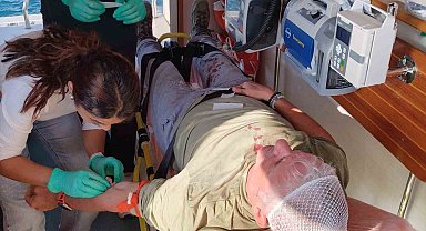 Yaralı turiste hızlı müdahale