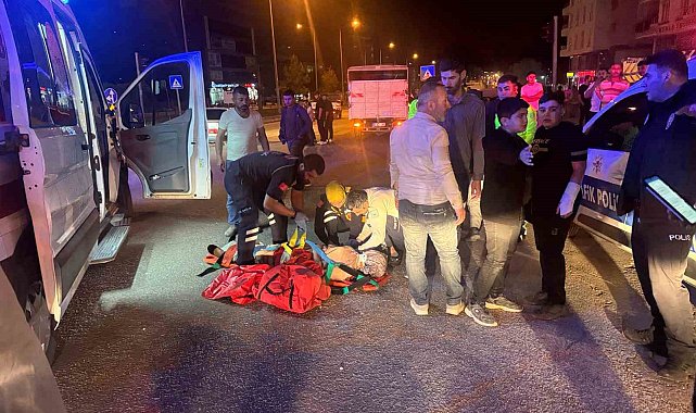 Yolun karşısına geçerken kamyonetin çarptığı bir kişi yaralandı