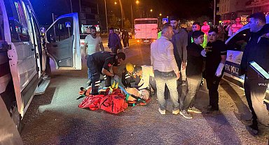 Yolun karşısına geçerken kamyonetin çarptığı bir kişi yaralandı