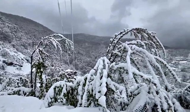 Zonguldak'ın yüksek kesimlerinde kar etkili oldu