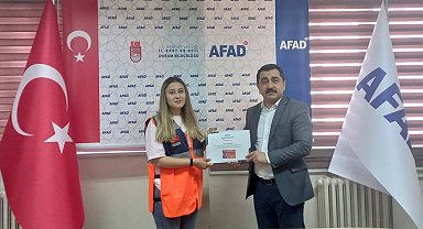 AFAD gönüllüsü eğitimleri tamamlandı