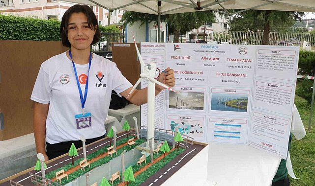 Amasyalı öğrenciler Yeşilırmak Nehri'nin üstünde elektrik üretecek rüzgar türbini tasarladı